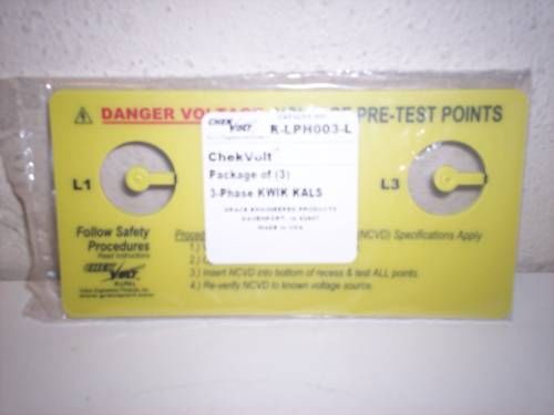 (3) new grace checkvolt 3 phase kwik kals r-lph003-l for sale