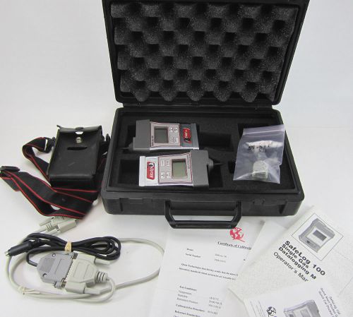 (2) quest technologies safelog 100 single gas datalogging monitors with case l16 for sale