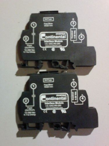 Continental 4-28 VDC Interface Module I.O.-OAC-RO-280  [Lot of 2] New!!!!