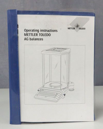 Mettler AG Balances Operating Instructions