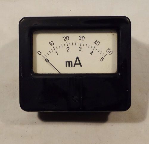 VINTAGE 1960s ANALOG DEVICE PANEL AMPER METER AMMETER AC 0-5 mA