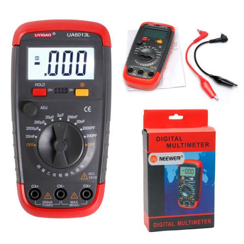 UA6013L Digital LCD Auto Range Capacitor Capacitance Tester Meter NEW