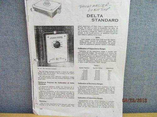 TEKTRONIX S-30 Delta Standard Data Sheet