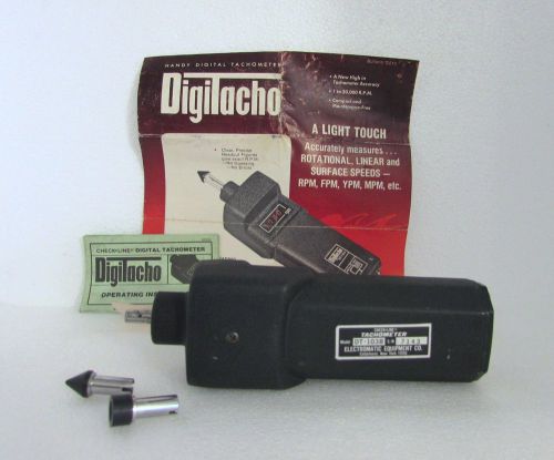 CHECK-LINE DIGITAL TACHOMETER MODEL DT-103B (SHIMPO DIGITACHO) WITH ACCESSORIES