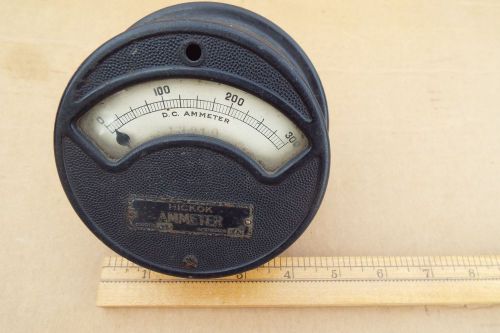 HICKOK AMMETER D.C. AMMETER WWII 0-300 AMPS