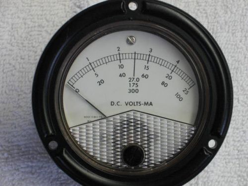 VINTAGE PANEL METERS NOS D.C. VOLTS-MA