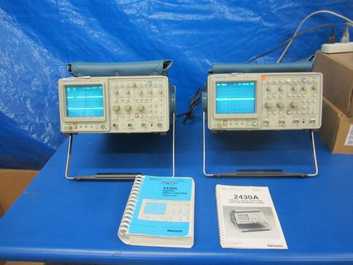 (2) Tektronix 2430A Digital Oscilloscopes &#034;PARTS&#034; - Rack 14*