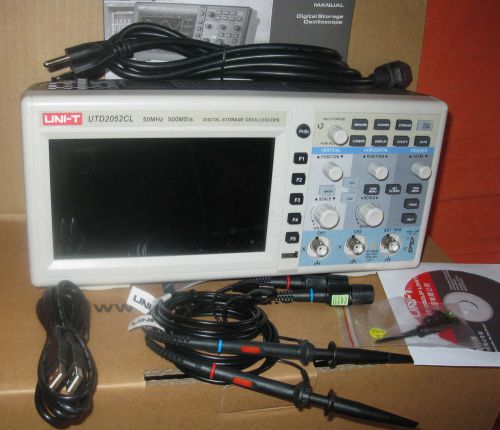 50MHz 2Channels 500MS/s Bench Oscilloscope 7 inches TFTLCD 400x240 USB UTD2052CL