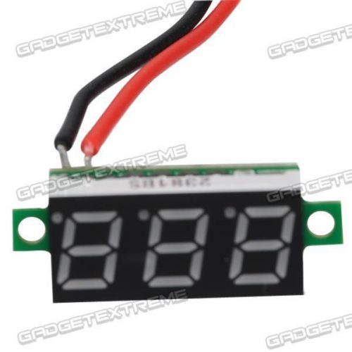 2 Wire 0.28inch 2.5-30V DC Voltage Testor Voltmeter 3bits Digital Display Red