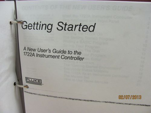 Fluke model 1722a: instrument controller - getting started guide &amp; systems guide for sale