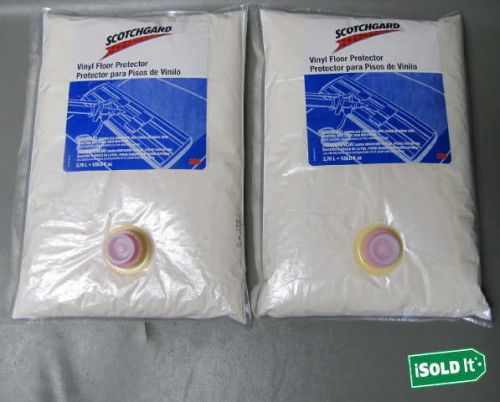 2 NEW 3M SCOTCHGARD VINYL FLOOR PROTECTOR 1) GALLON BAGS HIGH PERFORMANCE COAT