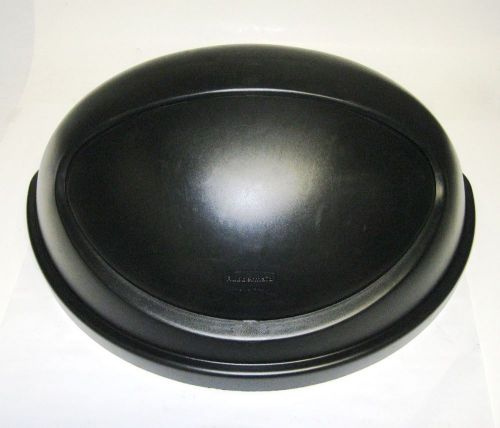 Rubbermaid Untouchable HDPE Half Round Container Lid Black FG362000BLA NNB