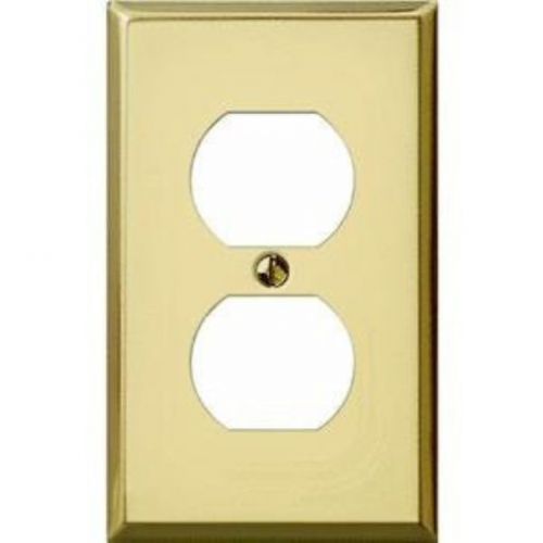 Jackson Deerfield 9BS108 Bright Brass Duplex Outlet Wall Plate