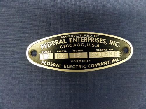 Federal enterprises inc 18 solar ray &amp; 19 propello ray 12 volt replacement badge for sale