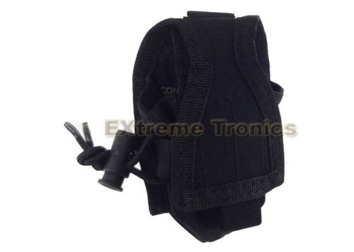 CONDOR Black MOLLE MA56 Belt Carabiner HHR Radio Holster Pouch Phone L/R Antenna