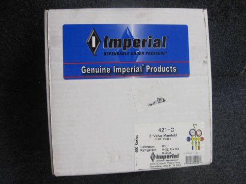 Imperial 421-c 2-valve manifold 3-60 hoses,r-22, r-410a, r-404a for sale