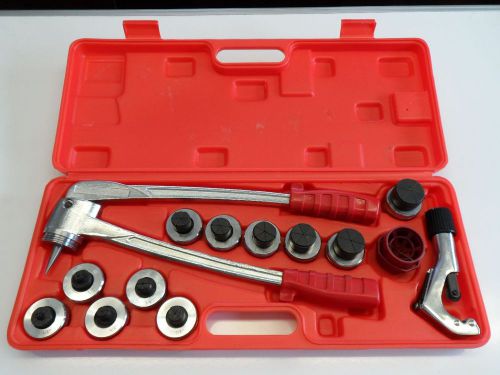 Copper tube expander set -14 piece - 11 expander heads 3/8&#034;od-1-5/8&#034;od + reamer for sale