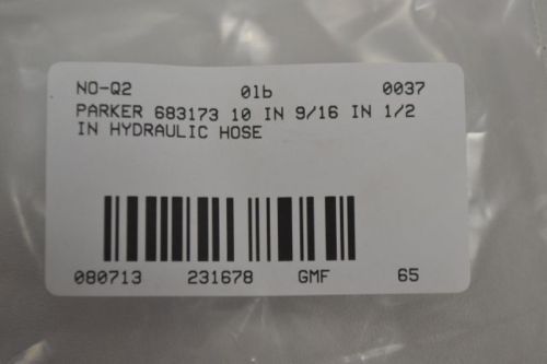 NEW PARKER 683173 PARFLEX 10 IN 9/16 IN 1/4IN NPT HYDRAULIC HOSE D231678