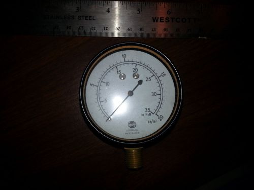 NEW US GUAGE PRESSURE GUAGE 0-35 IN H20, 0-20 oz/IN2  2 1/2&#034;FACE