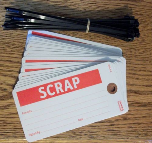 Scrap Tags, Cardstock, 3&#034;H x 5-1/2&#034;W, Pkg of 25