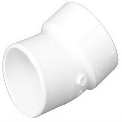 Charlotte 326 White PVC Street Elbow, 6&#034;