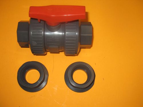 BALL VALVE 1.5&#034; PVC NIBCO CHEMTROL U45TB-V MA930UC TRU-BLOC MODLEL D