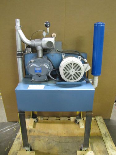 Whitlock vac-7.5/12 460v 3ph 7.5 hp vacuum power unit w/ roots 45urai lhc blower for sale