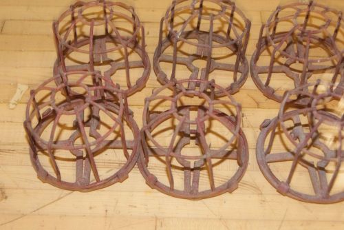 Vintage Lot of 6 Fire Sprinkler Head Guard Cage Covers 4-1/4&#034; dia x 3&#034; T