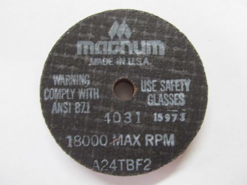Magnum 3&#034; x 1/2&#034; x 3/8&#034; Abrasive Wheel A24 TBF2