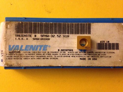 VALENITE CARBIDE INSERTS (QTY9) SPMW-32.52 V1N