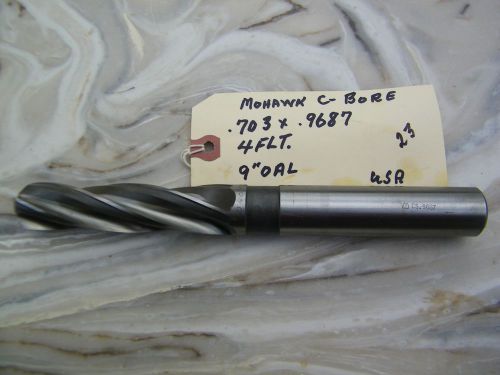 MOHAWK - 4-SPIRAL FLUTE - END MILL - .9687&#034; DIA. 9&#034; OAL. 4&#034; LOC. USA