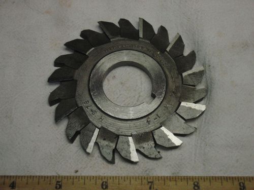 Union tool 4&#034; x 1/4&#034; x 1 1/4&#034;  staggered tooth  side milling cutter for sale