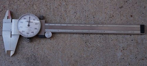 Mitutoyo 505-637-50 6&#034; Range Dial Caliper Series 505 Dial Range .100&#034; (Used)