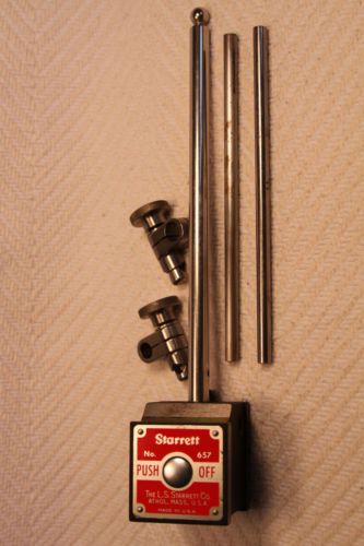 Starrett 657AA magnetic base indicator holder with attachments, US $160 – Picture 1