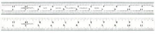 Starrett c370-12 steel rule w/ shrink graduations, english, 4r graduations, 12&#034; for sale