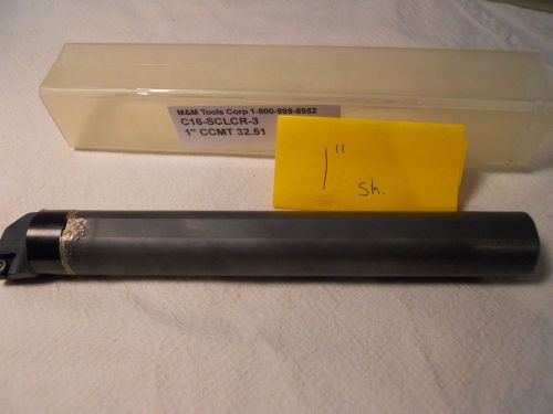 1 NEW 1&#034; CARBIDE BORING BAR. TAKES CCMT 32.51 INSERT 11-3/4&#034; OAL.  {B30}