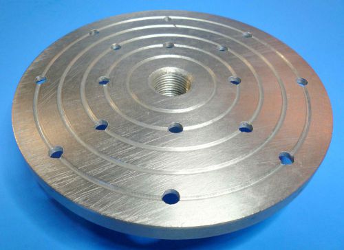 6&#034; LATHE FACE PLATE, ALUMINUM, 1&#034;-8 TPI Threaded for Easy Wood Bowl Turning NEW