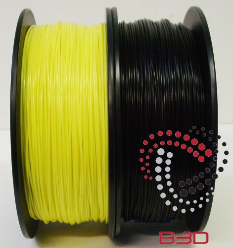 1.75 mm filament 4 3d printer. pla black &amp; yellow 4 repraper, reprap, makerbot for sale