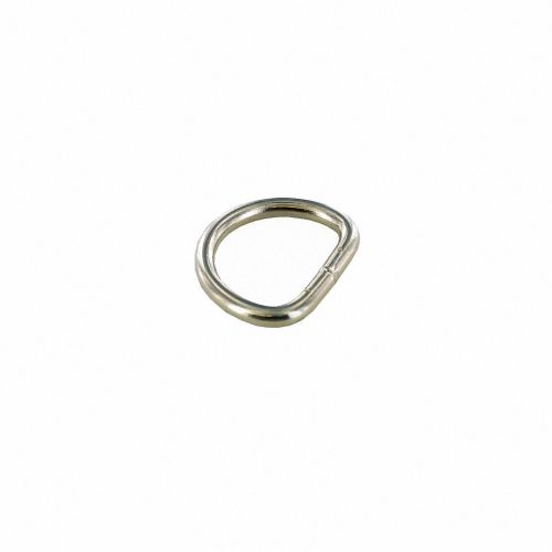 60F-HDR25W-NKL - Five (5) Heavy Duty Welded Nickel Plated Dee Rings