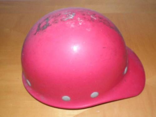 Vintage Fibre Metal Fiberglass Hard Hat Work Construction Cap Red