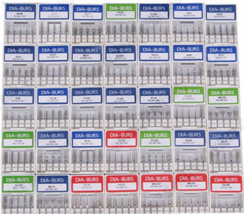 100 dental diamond burs flat-end tapered medium fg1.6m 20 boxes hot aa+ for sale