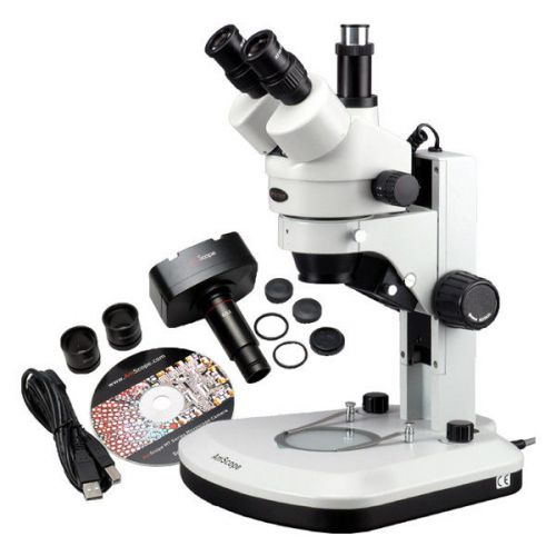 3.5X-90X Track Stereo Microscope w LED Lights + 10MP Camera Win &amp; Mac