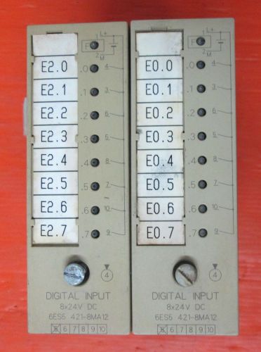 SET OF SIEMENS DIGITAL INPUT MODULE 8X24VDC 6ES5421-8MA12