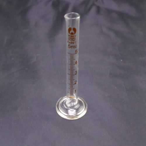 Graduated cylinder measuring 5ml lab glass new x10 for sale