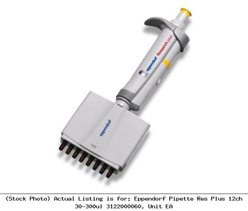 Eppendorf pipette res plus 12ch 30-300ul 3122000060, unit ea for sale