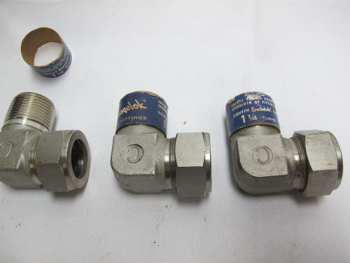 3 New Swagelok 316 SS 90 1&#034;UNIONS