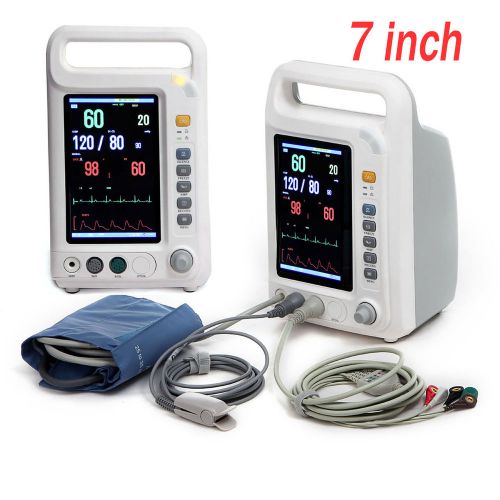 7-inch new 5 parameter patient monitor vital sign monitor ecg nibp spo2 pr resp for sale