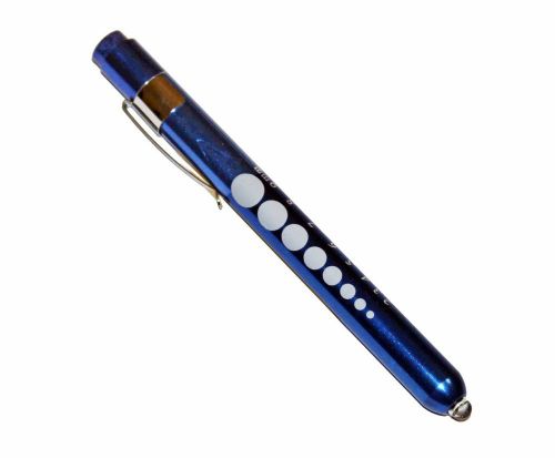 (100) Professional Medical Diagnostic Penlights With Pupil Gauge Blue