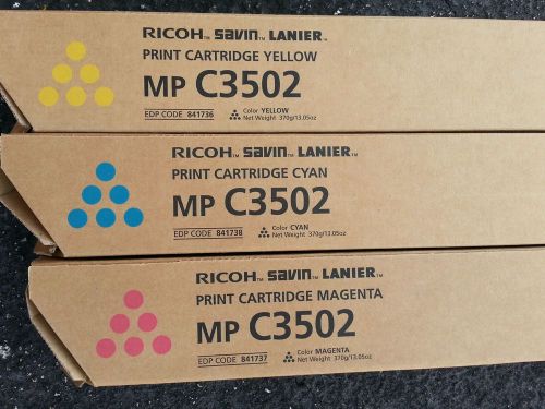 RICOH MPC 3002/3502 Y, M, C OEM TONER.