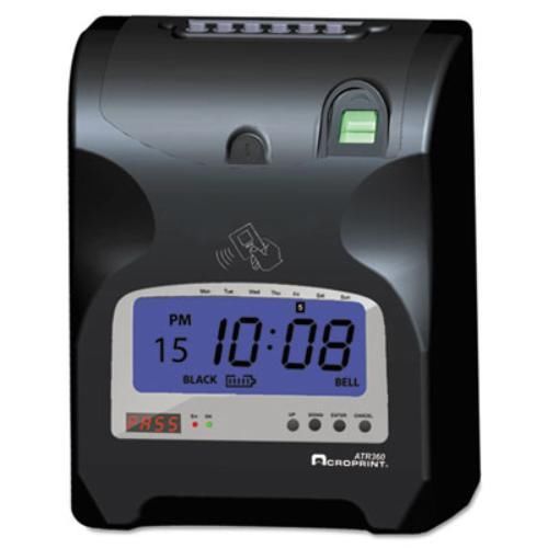 Acroprint time recorder 010270000 biometric fingerprint time clock, black/red for sale